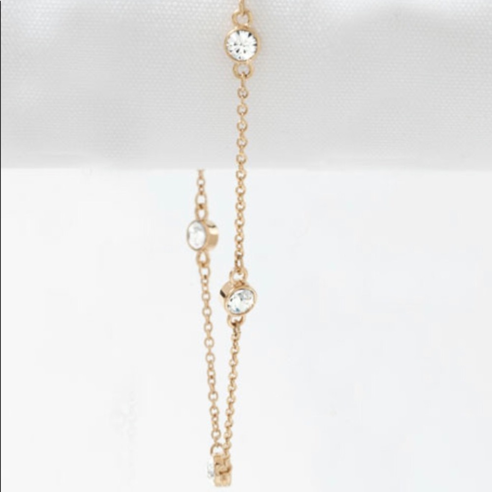 Touchstone Crystal by Swarovski Island Breeze gold anklet new in box